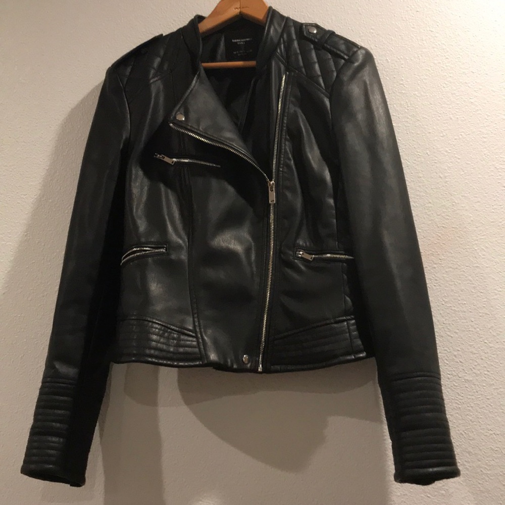 Zara moto leather jacket